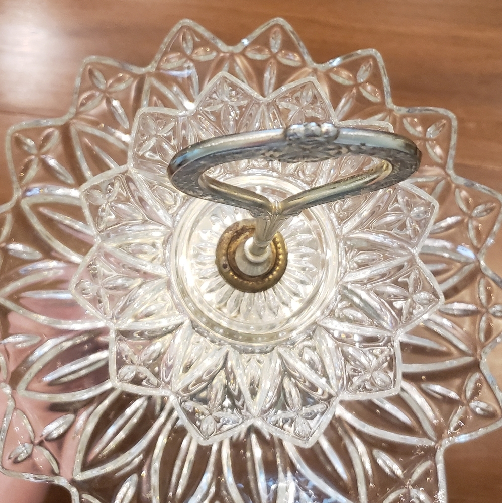 2 Tiered Glass Tray Vintage - Picture 8 of 16